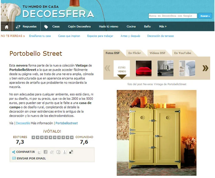 Nuevas Neveras con Portobello en
