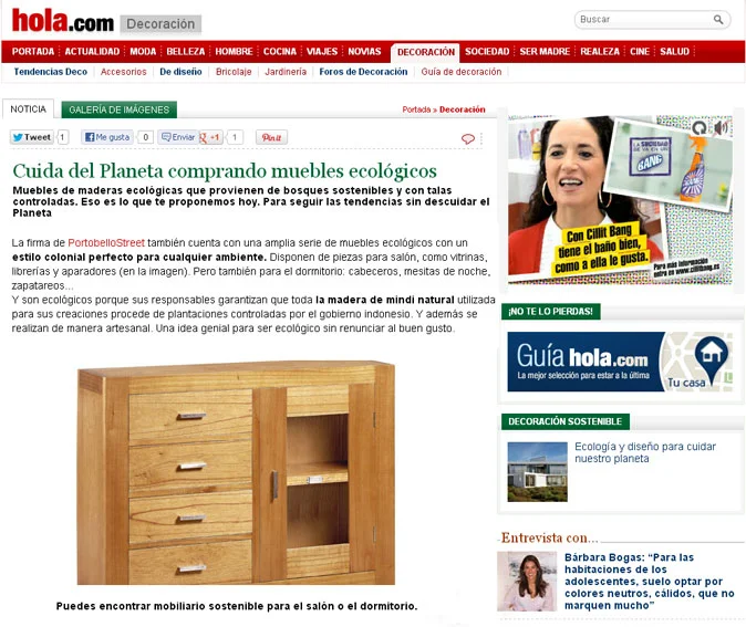 Cuida el Planeta con Muebles Ecológicos con Portobello en