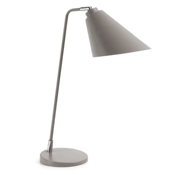 PRITI lampara de mesa metalica gris
