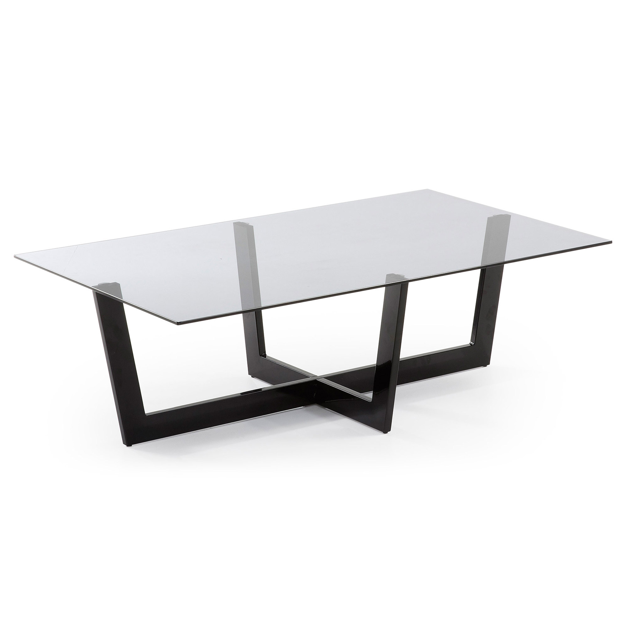 PLUM mesa centro epoxy negro cristal fume gris PLUM mesa centro epoxy negro cristal fume gris