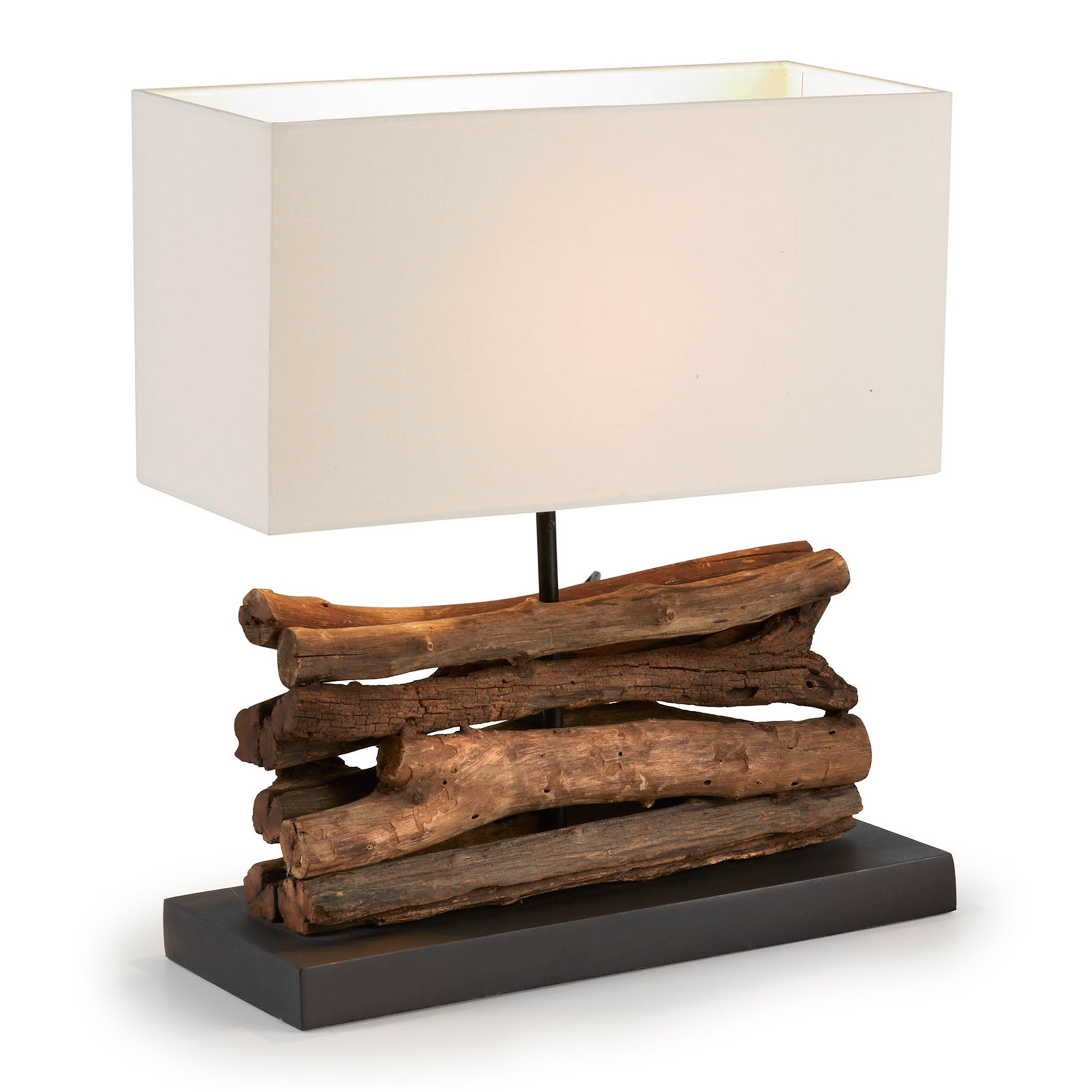 SAHAI LAMPARA DE MESA MADERA TROPICAL PANTALLA BLANCA FN39 SAHAI LAMPARA DE MESA MADERA TROPICAL PANTALLA BLANCA FN39