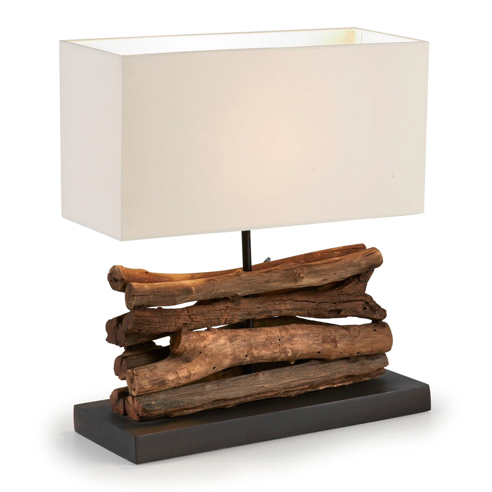 SAHAI LAMPARA DE MESA MADERA TROPICAL PANTALLA BLANCA FN39 SAHAI LAMPARA DE MESA MADERA TROPICAL PANTALLA BLANCA FN39