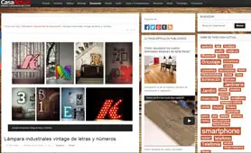 Lámparas industrial vintage de letras y numeros con Portobello