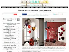 Lámparas con forma de globo y cereza con Portobello