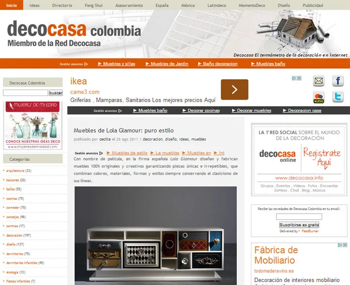Muebles de Lola Glamour con Portobello en decocasa.com.co