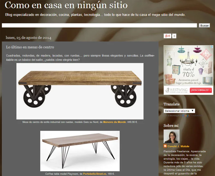 Lo último en mesa de centro con Portobello