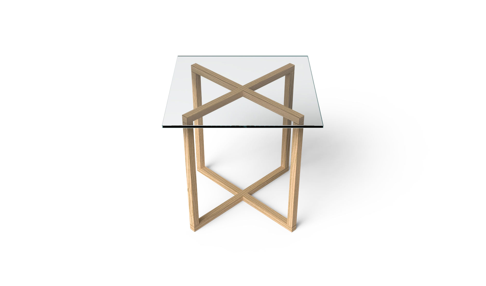 Mesa de rincón cristal nórdica Cross