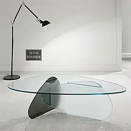 Mesa de centro de cristal