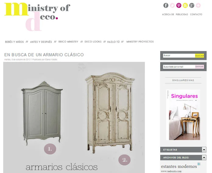 Busca un armario clásico con Portobello en ministryofdeco.blogspot.com.es