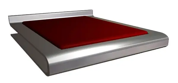 Cama de acero frontal semicurvo