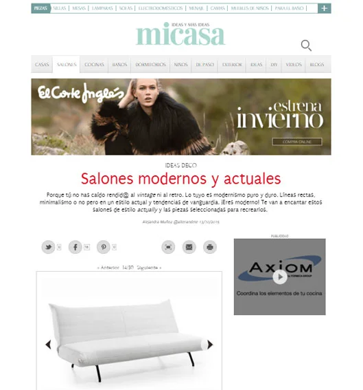 Salones modernos y actuales con Portobello