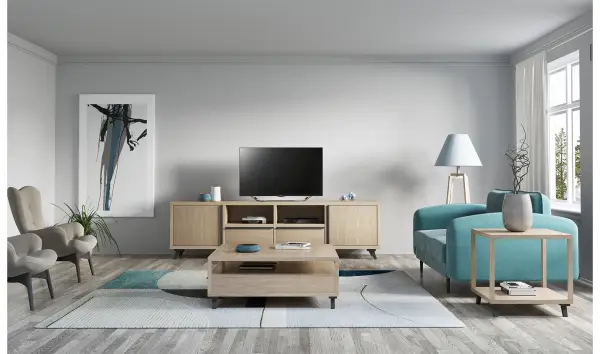 Mueble tv 2 puertas nórdico Borgen