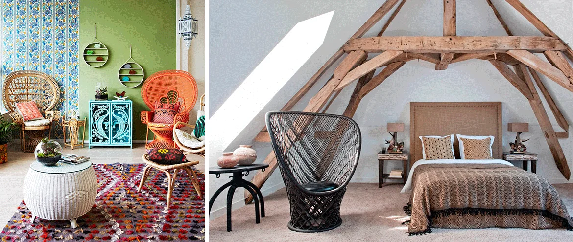 La silla Emmanuelle también se ha modernizado y ahora la podemos ver en colores brillantes y hasta materiales metálicos.