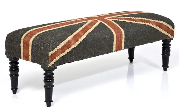Taburete pie de cama British jute