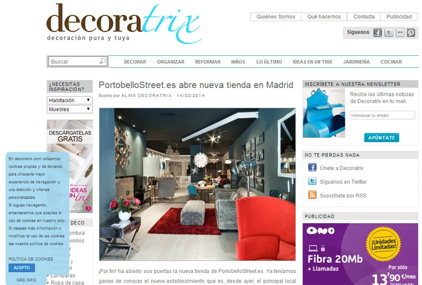 Tienda nueva de PortobelloStreet en decoratrix.com