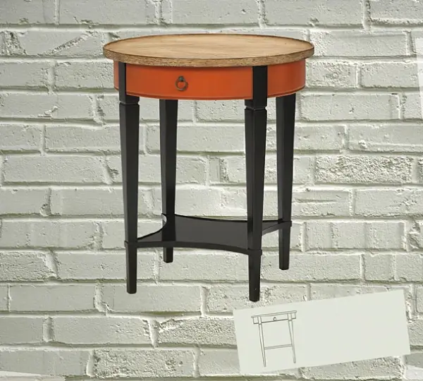 Mesa Auxiliar Ovalada Vintage Cool