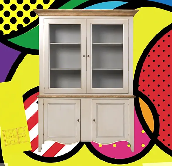 Vitrina 2 + 2 puertas Vintage Cool